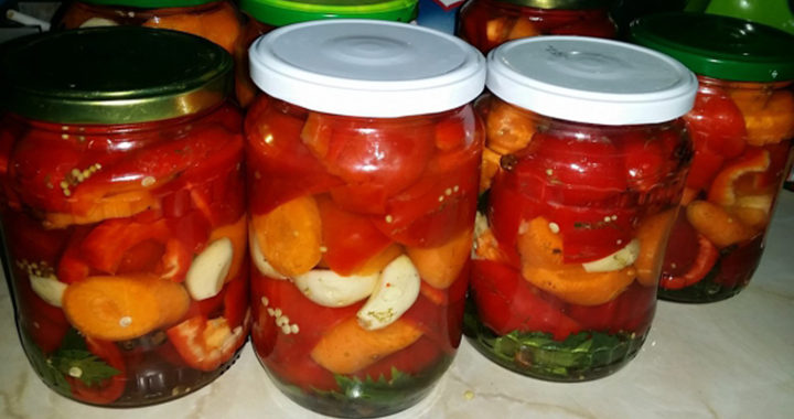Туршия с чушки, камби и моркови